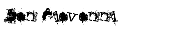 Don Giovonni font preview